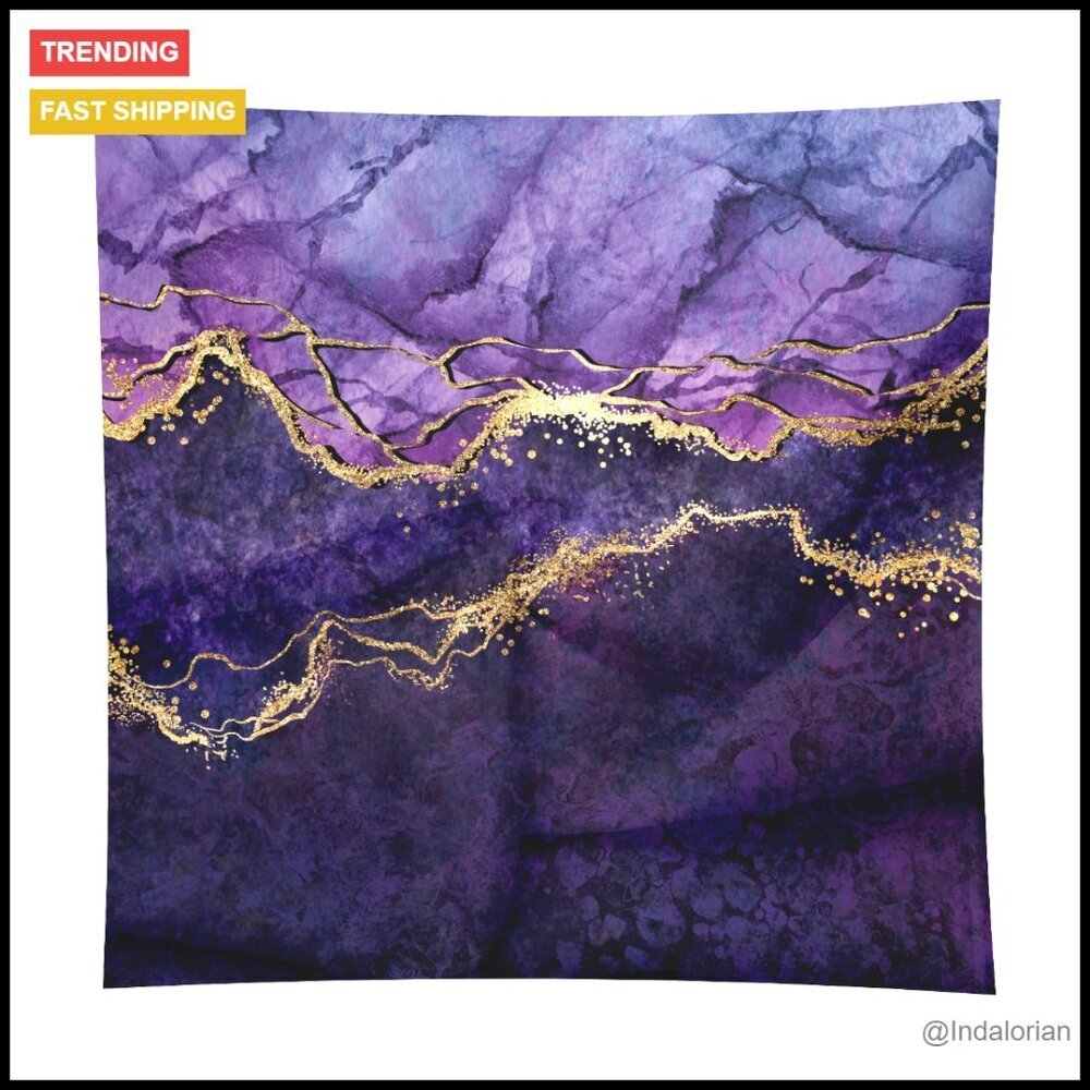 Satin-Like Head Scarf Large Square Fashion Printed Bandana Hair Wrapping